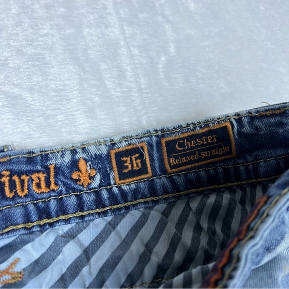 Rock Revival Chester Relaxed Straight Jeans 36x30 - Picture 5 of 8